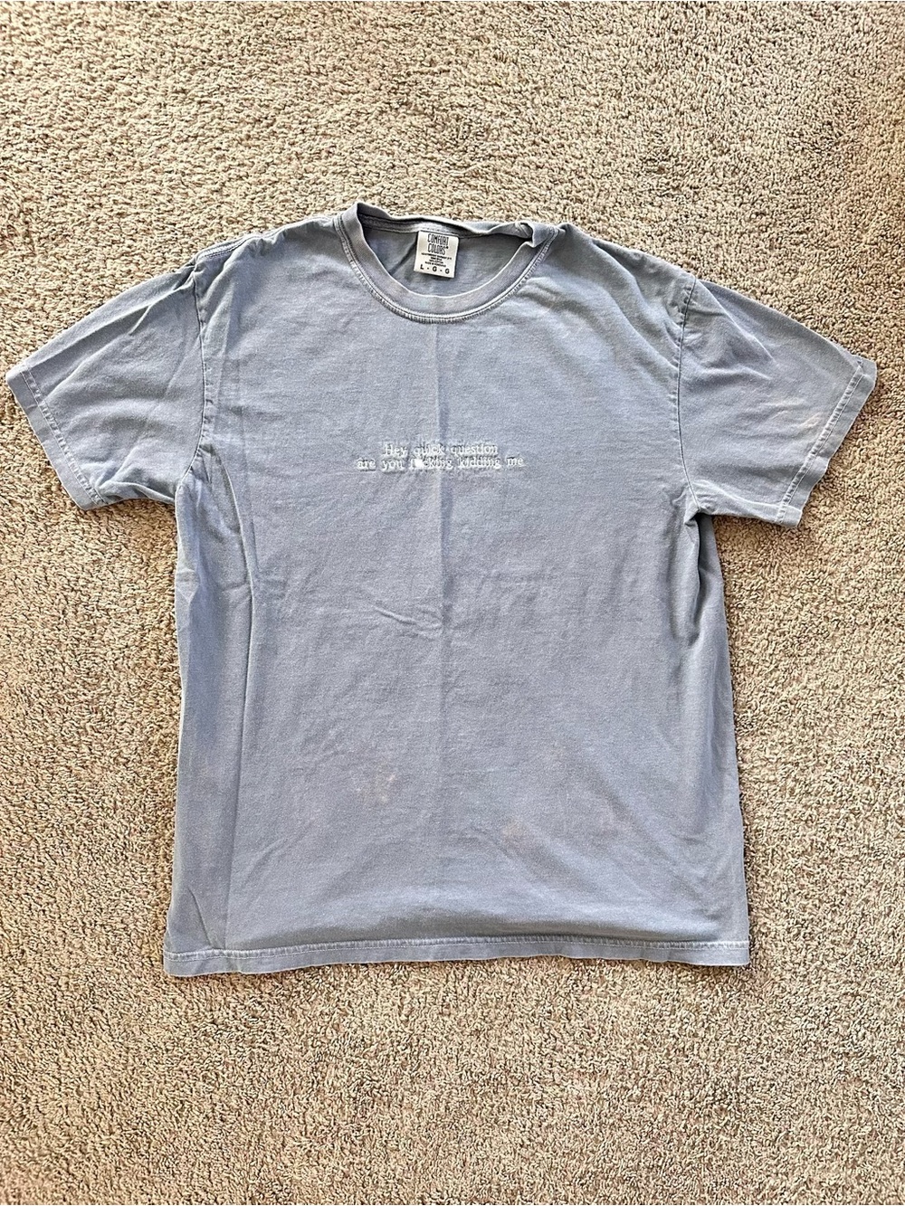 Women’s Comfort Colors Light Bluish Gray Crewneck Short Sleeve T-Shirt